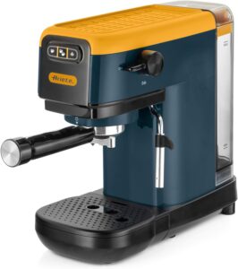 Ariete 1399 Mango Yellow, macchina da caffè espresso compatibile con polvere e cialde ESE, design giallo elegante.