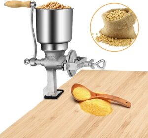 Macinacaffè manuale regolabile in acciaio inox, ideale per macinare caffè, mais, noci ed erbe aromatiche