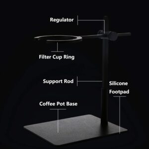 Makidar Portafiltro per Caffè a Mano con supporto gocciolatoio, ideale per una preparazione artigianale e di alta qualità.