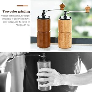 Macinacaffè manuale in legno con macine in ceramica e impostazioni regolabili, ideale per una preparazione del caffè precisa e di qualità.