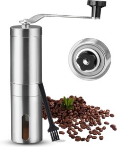 Macinacaffè manuale AUSYIWI in acciaio inossidabile, perfetto per una macinatura precisa e uniforme per un caffè di alta qualità