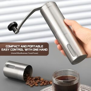 Macinacaffè manuale AUSYIWI in acciaio inossidabile, perfetto per una macinatura precisa e uniforme per un caffè di alta qualità
