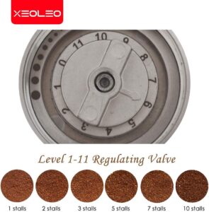 XEOLEO Macinacaffè Manuale Conico, design elegante in alluminio, perfetto per una macinatura uniforme del caffè