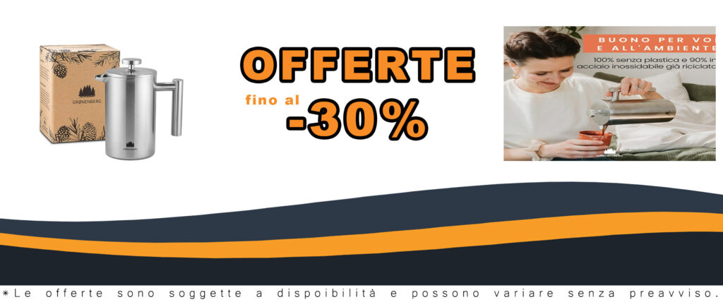Groenenberg French Press 350ml in acciaio inox con funzione termica e filtri di ricambio