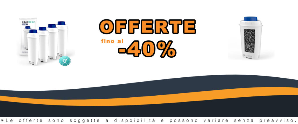 Aquafloow LONGI 4x Filtro Acqua compatibile per macchine da caffè DeLonghi, ideale per un caffè migliore e una macchina più duratura.