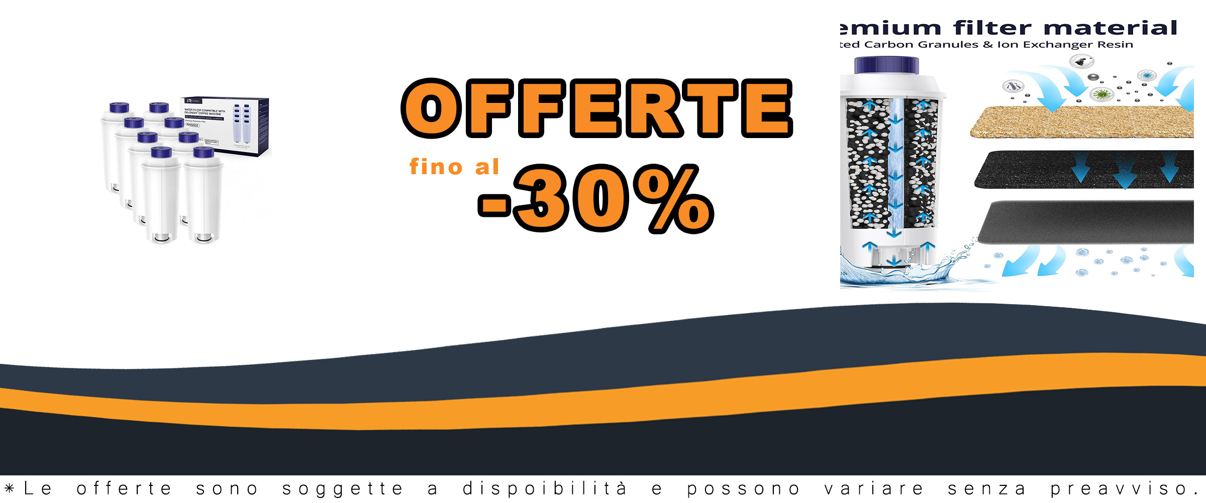 iRhodesy Filtro Acqua Compatibile con Delonghi DLSC002, Set da 8 Filtri di Ricambio per Macchine Caffè Delonghi