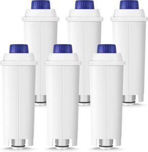 Molifal Filtro acqua compatibile con macchine Delonghi, confezione da 6 pezzi