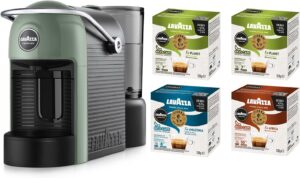 Lavazza A Modo Mio Jolie Evo in verde, macchina per caffè ecologica con capsule incluse