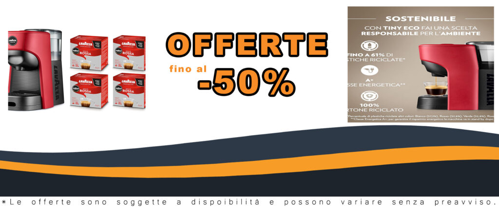 Lavazza A Modo Mio Macchina per Caffè Tiny Eco Rossa, ecologica e compatta, con capsule incluse, ideale per un espresso perfetto a casa