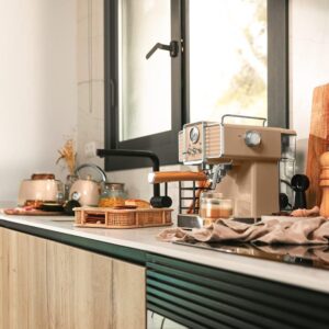 Cecotec Caffettiera Express Power Espresso 20 in color beige, macchina da caffè tradizionale con design vintage, adatta per espresso e cappuccino