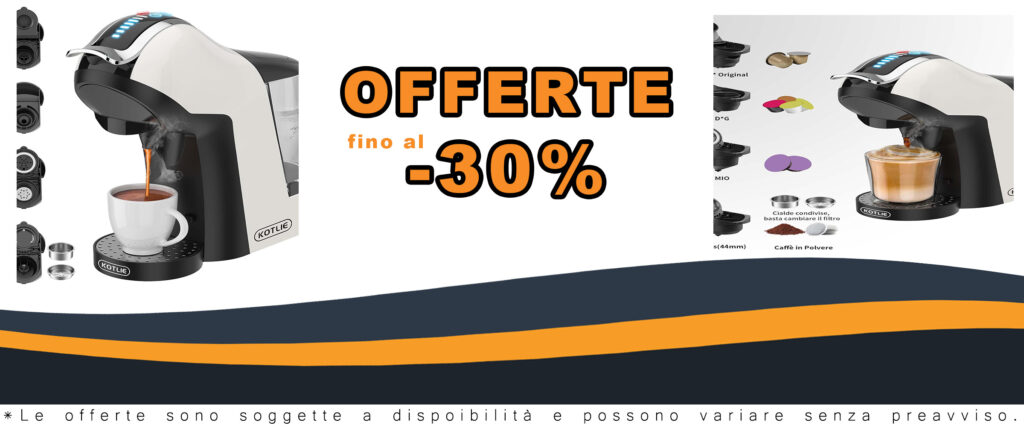 KOTLIE EM-308A Macchina da Caffè a Capsule 5 in 1, Bianco, Supporto per Estrazione a Freddo