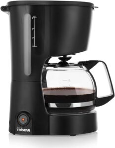 Tristar CM-1246 - Macchina per caffè con caraffa removibile e design elegante in nero, ideale per 6 tazze di caffè