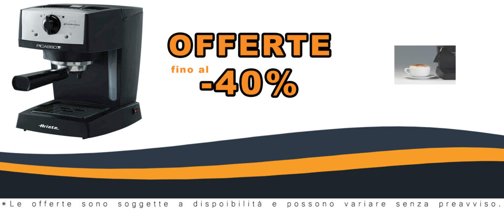 Macchina da caffè Ariete 1366 Picasso Cialdissima in nero, compatibile con cialde ESE e caffè in polvere, design compatto e elegante.