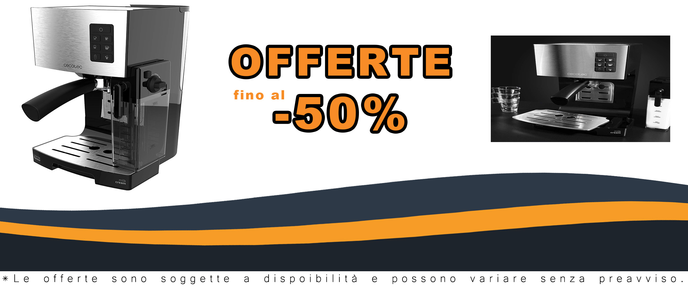 Cecotec Power Instant-ccino 20: Caffettiera Semiautomatica con 20 bar di pressione e serbatoio per il latte 