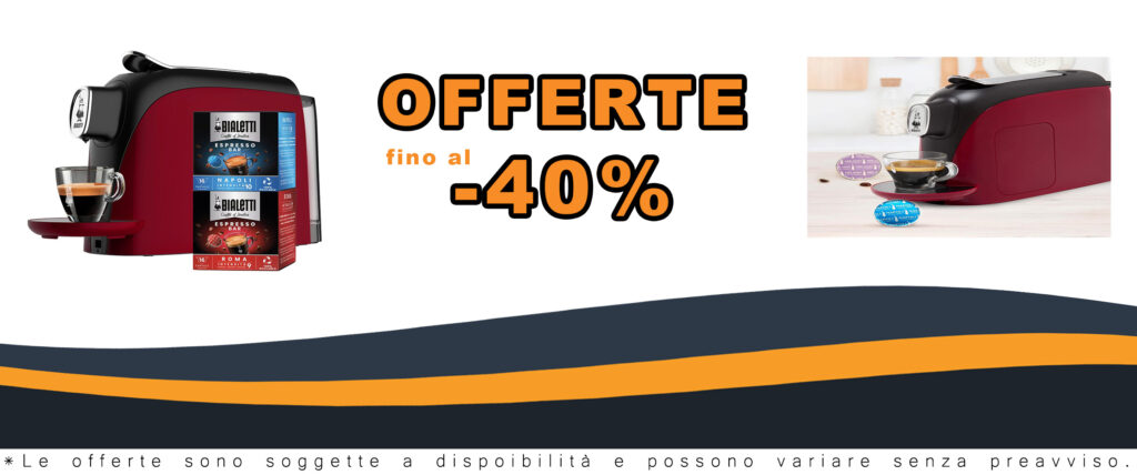 Bialetti Mignon, macchina caffè espresso compatta rossa con capsule incluse