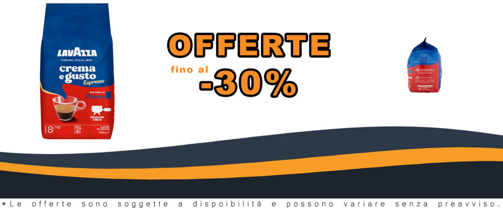 Lavazza Caffè in Grani Crema e Gusto Classico per espresso, 1Kg, confezione del prodotto con un sacchetto di caffè premium.