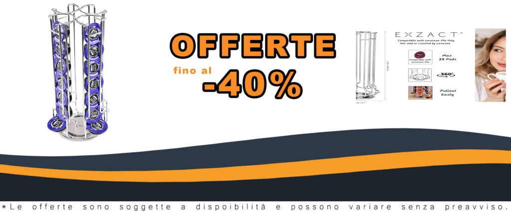 Portacapsule Exzact compatibile con Lavazza Mio, supporto rotante per 28 capsule