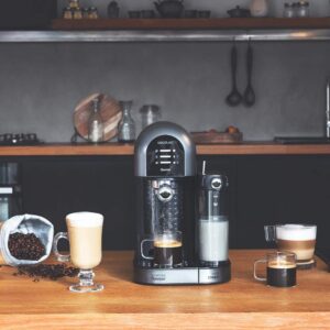 Cecotec Macchina da caffè semi automatica Instant Power-ccino 20 Serie Chic Nera con caffè macinato e capsule