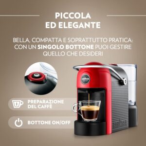 Lavazza A Modo Mio Jolie, macchina per caffè silenziosa con 64 capsule Crema e Gusto Classico incluse