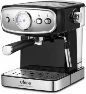 Ufesa CE7244 BRESCIA - Macchina da caffè espresso e cappuccino, pressione 20 bar e vaporizzatore regolabile