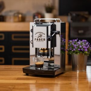 Faber Coffee Machines Pro Total Inox, macchina da caffè a cialde ese 44mm in acciaio inox, perfetta per un caffè di qualità professionale