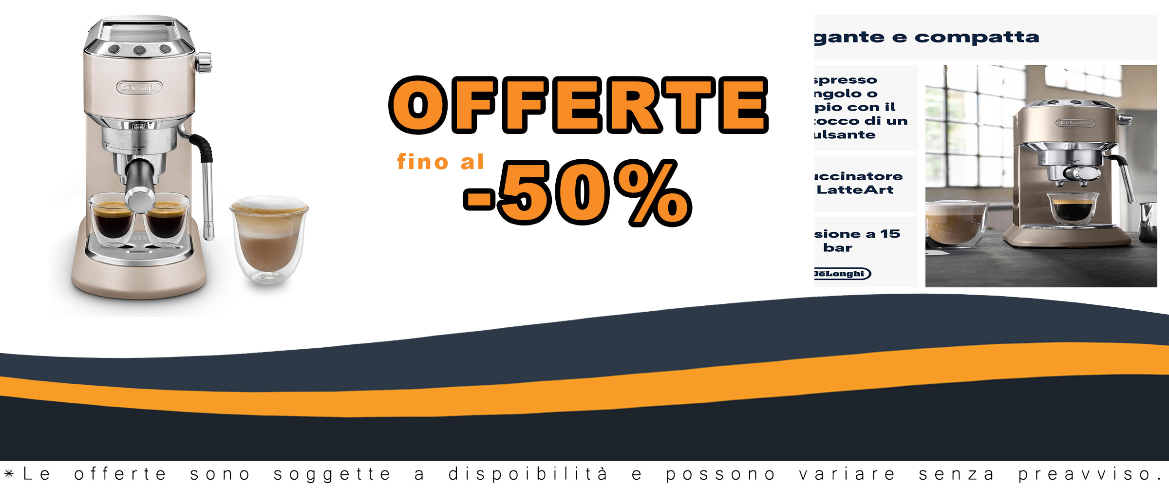 De'Longhi Dedica Arte EC885.BG, macchina manuale da caffè espresso e cappuccino, beige, lancia vapore professionale, filtro singolo e doppio