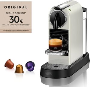 Nespresso Citiz EN167.W Macchina da caffè De'Longhi, sistema capsule Nespresso, colore bianco  