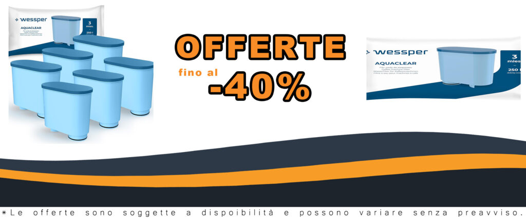 Wessper Filtro Acqua Anticalcare CA6903 per macchine Philips e Saeco, 6 Pezzi, ideale per proteggere la tua macchina da caffè dal calcare.