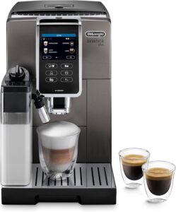 De'Longhi Dinamica Plus ECAM372.95.TB, macchina per caffè in chicchi con caraffa montalatte automatica e funzione MY