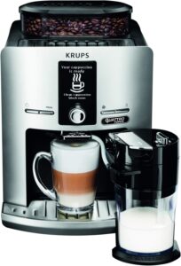 Krups macchina caffè espresso professionale argento con macinacaffè e montalatte in acciaio inox