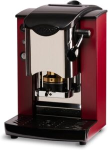 Faber Coffee Machines Modello Slot Inox, macchina per caffè con pressacialda in ottone regolabile e compatibilità con cialde ese 44mm.