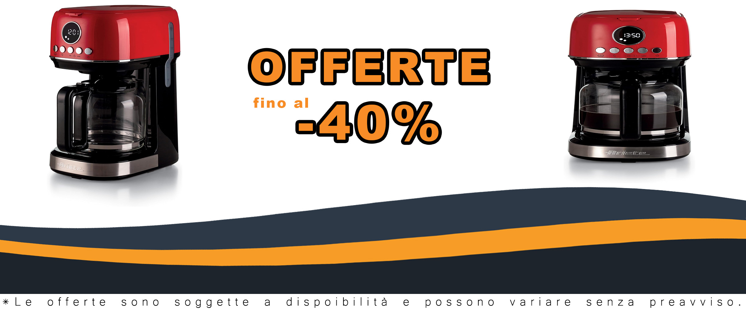 Ariete 1396 Macchina da Caffè con Filtro, Perfetta per il Caffè Americano, Design Elegante e Funzione Base Riscaldante