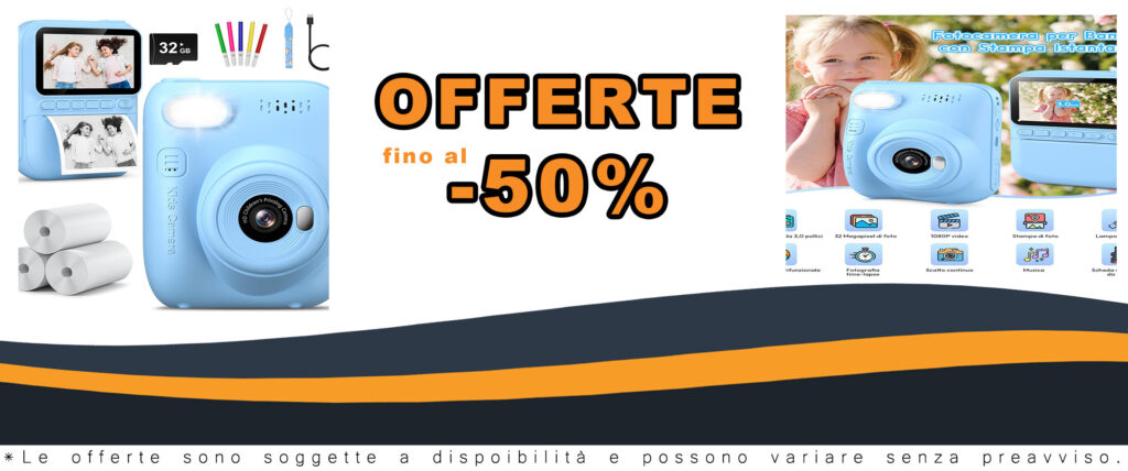 DIAMOOKY Macchina Fotografica Bambini Istantanea con display da 3,0 pollici e 1080P HD, perfetta per bambini dai 3 ai 10 anni.