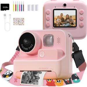 Mafiti macchina fotografica rosa per bambini con foto 40MP e video HD 1080P, accessori inclusi