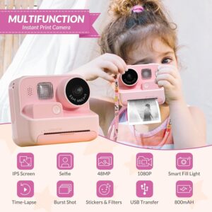 Mafiti macchina fotografica rosa per bambini con foto 40MP e video HD 1080P, accessori inclusi