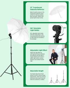Set di illuminazione professionale Andoer con softbox, ombrelloni e treppiedi, ideale per foto e video.