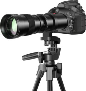 Lightdow Teleobiettivo 420-800mm f/8,3-16 per Nikon F, compatibile con fotocamere DSLR Nikon