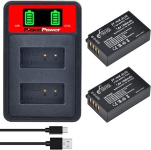 Batteria e caricatore USB con display LCD per fotocamere Nikon Coolpix e serie 1