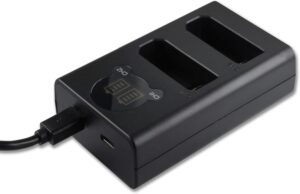 Batteria Batterytec per Nikon EN-EL14 con caricatore dual per fotocamere Nikon e Coolpix