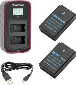 Newmowa EN-EL20 Batteria di ricambio con Caricatore doppio USB per Nikon