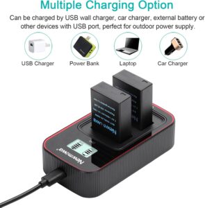 Newmowa EN-EL20 Batteria di ricambio con Caricatore doppio USB per Nikon