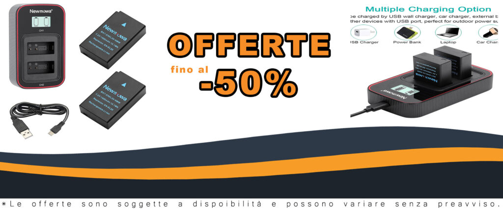Newmowa EN-EL20 Batteria di ricambio con Caricatore doppio USB per Nikon