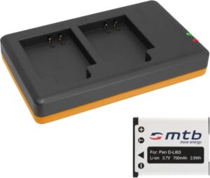 Batteria e caricabatteria doppio USB per Nikon EN-EL10 compatibile con modelli Coolpix