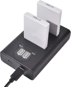 Batteria di ricambio DSTE 2x EN-EL5 con caricatore doppio USB per Nikon Coolpix  