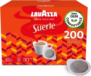 Lavazza Suerte Caffè Macinato Espresso in Cialde in Carta - Confezioni da 50 Cialde