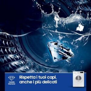 Samsung Asciugatrice Crystal EcoDry DV90CGC0A0TE/ET, 9 kg, con Pompa di Calore e Wi-Fi, per risultati di asciugatura ottimali