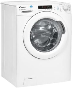 Lavatrice Candy CS4 1272D3/1-S, modello slim a carica frontale, 7 Kg, connettività NFC e design bianco