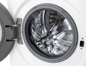 Lavatrice LG AI DD F4R3010NSWW con motore Direct Drive, lavaggio a vapore e AI Wash, 10kg di capacità e 1400 giri.