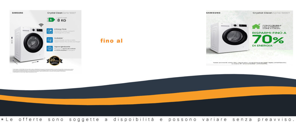 Samsung Lavatrice Crystal Clean WW80CGC04DAEET con Ecobubble e Wi-Fi per un bucato perfetto