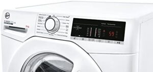 Hoover H3W 48TE-11 H-WASH 300 LITE Lavatrice 8 Kg, con connettività NFC e design moderno bianco.